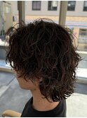 波巻きパーマメンズパーマウルフ
