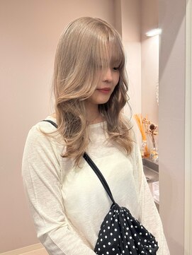 チャプター 問屋町(chapter) ケアブリーチダブルカラーホワイトミルクティーベージュレイヤー