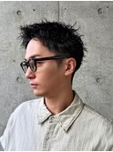 スパイキーショートメンズ短髪ヘア短髪パーマツイストスパイラル