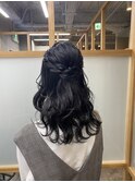 ▽ハーフアップ