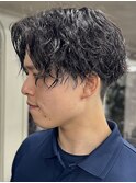 波巻きパーマセンターパートスパイラルパーマツイストパーマ韓国