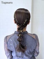 タグマル&nbsp;タイトな玉ねぎヘア☆金箔アレンジ