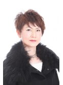 30代40代★無造作パーマ×ハンサムショートでスタイリング簡単