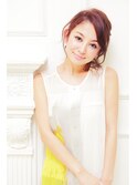 黒髪にも似合う♪外国人風無造作ほつれヘアアレンジ