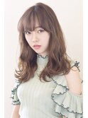 イエローブラウン×ナチュラルウェーブ