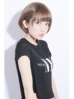大人かわいい丸みショートボブ小顔イルミナカラー　中村清彦