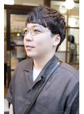 【e's中目黒美容室】パーマ風のくせ毛を活かしたマッシュヘア