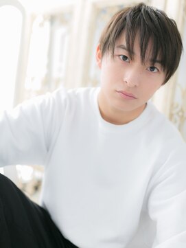 ブルー(BLUE) グレイアッシュレトロ束感マッシュショート10代20代30代b水戸