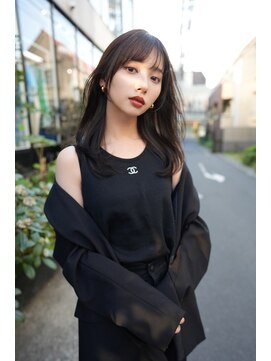 ドットハリス(.Hallis) 大人セミロングレイヤー/カカオブラウン