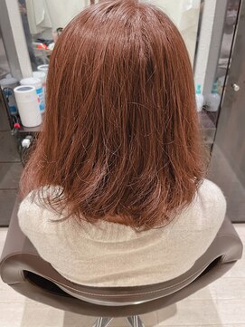 コーエン(cowen) 大人かわいい切りっぱなしボブ美髪イメチェンピンクブラウン