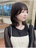 ブリーチなしカラー　グレージュ　地毛風カラー　ミディアムrena