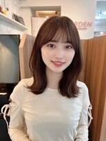 ガーデン 渋谷(GARDEN)&nbsp;くびレイヤー前髪ありイメチェンアンブレラカラーこなれミディ