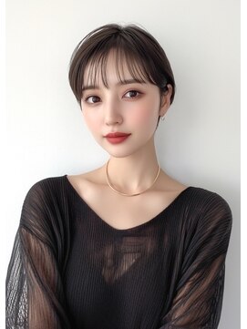 ライズ ネックス ザ サロン 渋谷(LIZE nex the salon) シースルーバング　耳掛けショート［＃渋谷駅＃韓国＃髪質改善］