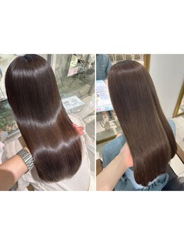 癖/うねり/広がりを抑えて毛先まで潤うナチュラルストレートに*お手入れも簡単に◎[静岡/髪質改善/学割U24]
