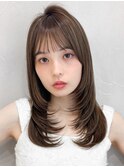似合わせカットうる艶髪モテ髪外ハネボブナチュラルカール