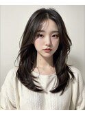 #韓国風#レイヤー#顔まわり#ブリーチなしダブルカラー#髪質改善