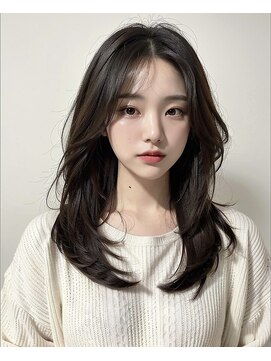 ソア バイ リコヘアーうるま(SOAR by lico hair Uruma) #韓国風#レイヤー#顔まわり#ブリーチなしダブルカラー#髪質改善