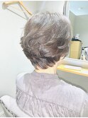40代50代60代◎脱白髪染め ショートボブ