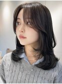 髪質改善＊黒髪ミディくびれヘア＊美髪【Zina京都河原町】
