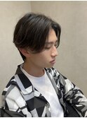 韓国風センターパート×ワンカールパーマ