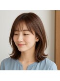 大人可愛いミディアムボブ 20代 30代 40代 50代 60代 髪質改善
