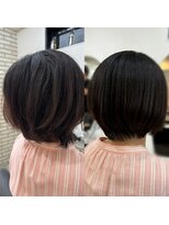 メモリーズ 銀座(Memories) 癖毛もまとまるショートボブスタイル/加藤