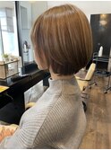 スタイリングしやすい♪丸みショートボブ