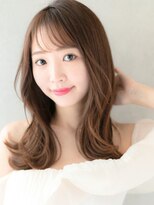 ローマ ギンザ(ROMA Ginza)&nbsp;ミディアムレイヤー顔まわりレイヤーウォームブラウン韓国巻き