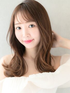 ローマ ギンザ(ROMA Ginza) ミディアムレイヤー顔まわりレイヤーウォームブラウン韓国巻き