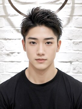 アース 天満橋店(HAIR & MAKE EARTH) 黒髪◎ショートツーブロック七三短髪