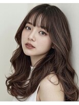 TMJ&nbsp;熊本/韓国セミロングヘア×コテ巻きパーマ×レイヤーカット