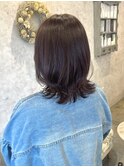 ブリーチなしカラー◎くびれヘアラベンダーグレージュ透明感