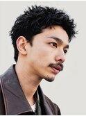 原宿メンズパーマルーズショートアクティブショートツイスパ緩め