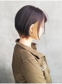 《RIP SOUL》インナーカラー 耳かけ ショートボブ