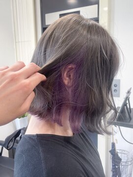 ジゼル 博多(GiseL) グレージュ☆ラベンダー☆インナーカラー