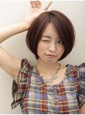 外ハネボブ/ペールベージュ[髪質改善/ヘッドスパ白髪染め/新宿】