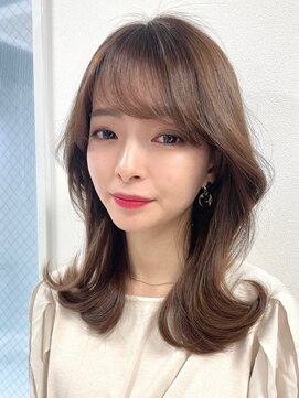 ロンドローズ 名古屋(Lond damaskRose) チョコレート 切りっぱなし イヤリングカラー 韓国ヘア 顔周り