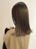 ユイット 本八幡店(Uit)&nbsp;外ハネボブ（ミディアム）×ブラウンベージュ