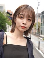 ニコ トウキョウ(nico TOKYO) レイヤーカット大人かわいい小顔ひし形ウルフ切りっぱなしボブ  