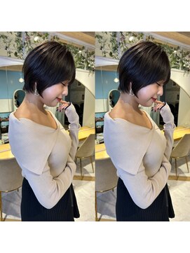 ロンド ストラーダ 心斎橋(Lond strada) ショート×ハイライト白髪ぼかし×シルキーベージュ[心斎橋]