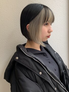 エッジ 下北沢(edge.) インナーカラー ホワイトベージュ edge.下北沢