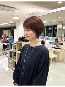 ケンジ 平塚ラスカ店(KENJE) ショート/カット/ピンクブラウン/艶髪/平塚美容室