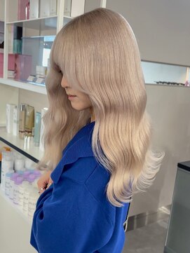 ベレーザ 渋谷(BELEZA) 9712ミルクティーアッシュベージュハイトーンカラーワンホンヘア