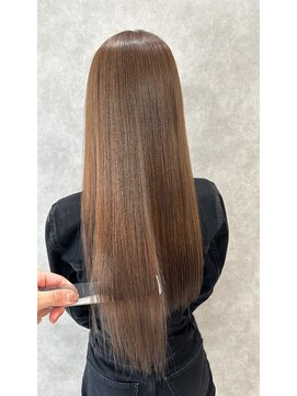 ラル 水戸県道50号店(Lalu.) 黒髪/ボブルフ/ネビージュ/小顔/ワンレン/水戸/髪質改善/前髪