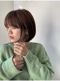 ぱつっとボブ