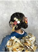 ツインお団子アレンジ/ヘアセット/成人式/卒業式