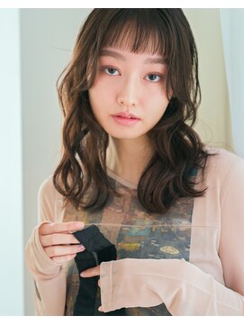 リトルネネ 池袋西口(little nene) オン眉リッジウェーブココアブラウン［池袋駅］