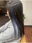 【Rio】インナーカラー×ネイビーブルー