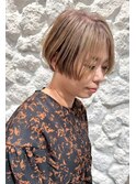 【Moana Lua】#ショートボブ#ブリーチ#ハイトーン#ベージュ