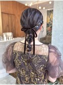 編みおろしアレンジ ヘアアレンジ 二次会ヘア 柏美容室